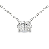 1.00ct Lab Grown Diamond Pendant Sterling Silver