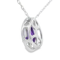 .37ct Amethyst Diamond Fashion Pendants 10KT White Gold