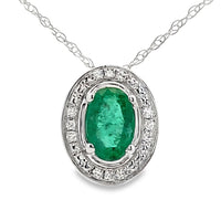 .46ct Emerald Diamond Fashion Pendants 10KT White Gold