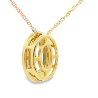 Aquamarine Diamond Fashion Pendants 10KT Yellow Gold