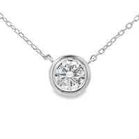 1.00ct Lab Grown Diamond Pendant Sterling Silver