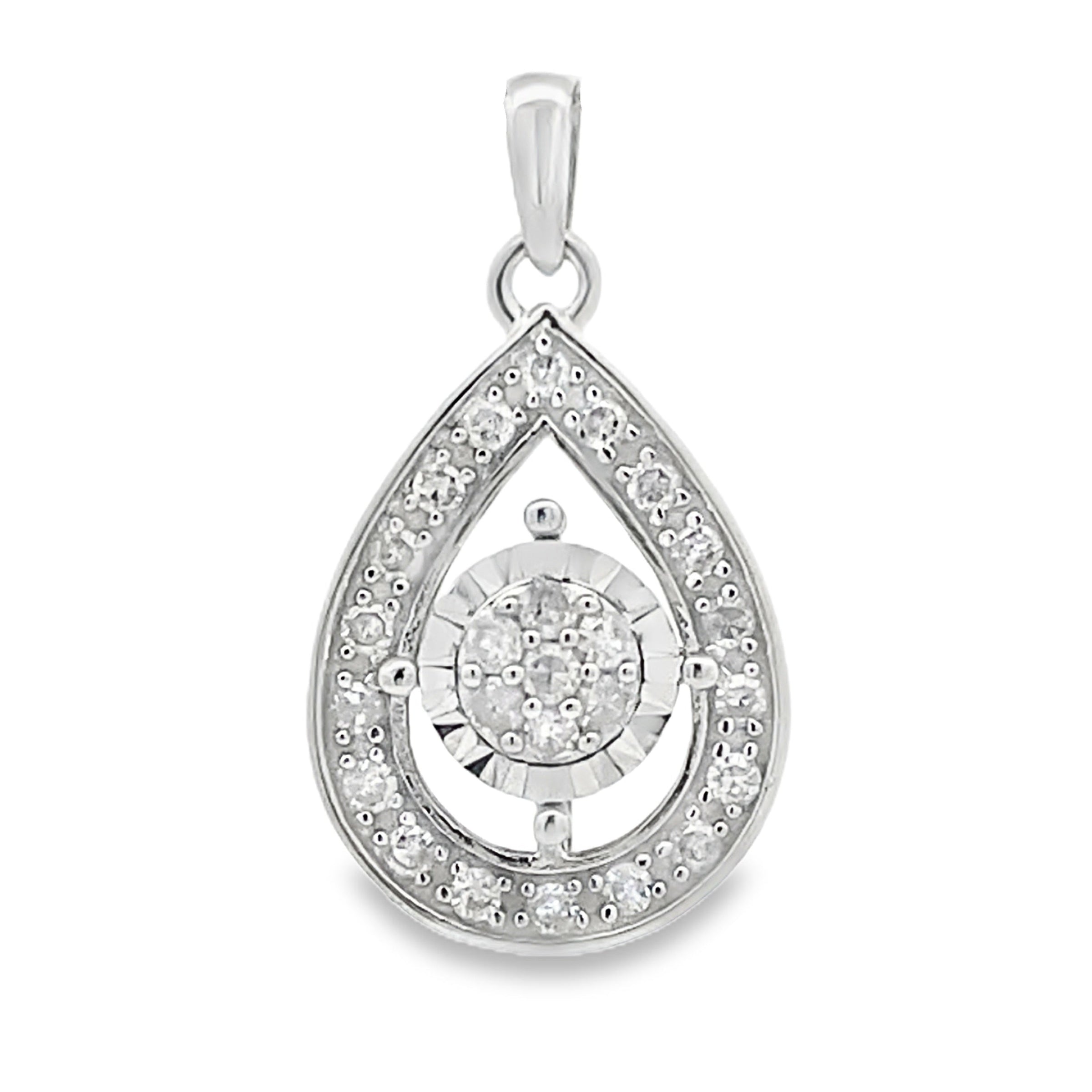 Genuine .25ct Diamond Fashion Pendants 10KT White Gold