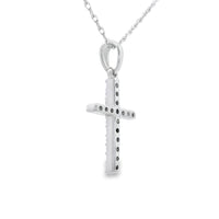 .10ct Diamond Cross Religious Pendant 14KT White Gold