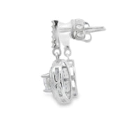 Natural Cubic Zirconia Earrings Sterling Silver