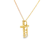 .15ct Diamond Cross Religious Pendant 14KT Yellow Gold