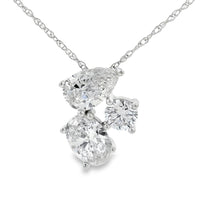 Lab Grown Diamond Fashion Pendants 14KT White Gold