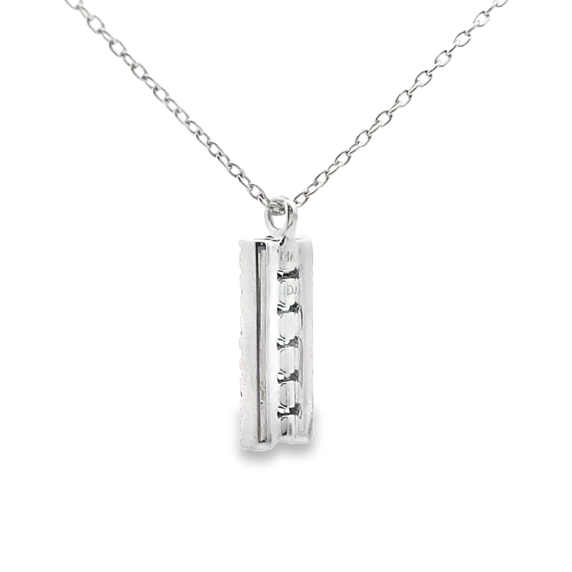 .30ct Sapphire Diamond Fashion Pendants 14KT White Gold