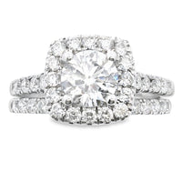 Lab Grown Diamond Engagement Ring Set 10KT White Gold