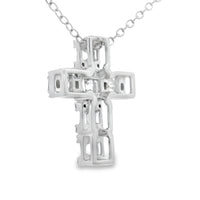 .50ct Diamond Cross Religious Pendant 10KT White Gold