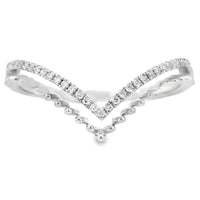 .09ct Diamond Fashion band rings 10KT White Gold