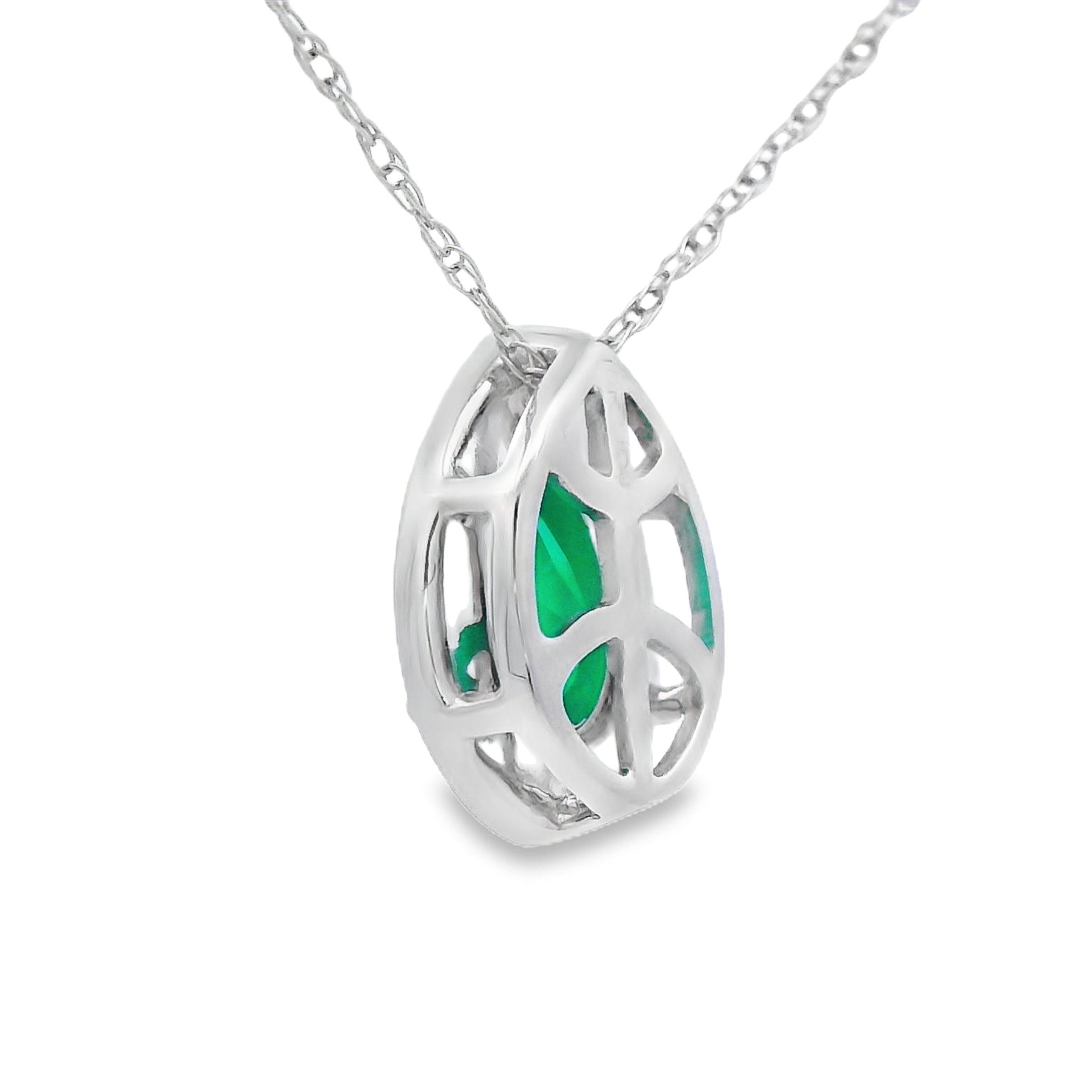 Chalcedony Diamond Fashion Pendants 10KT White Gold