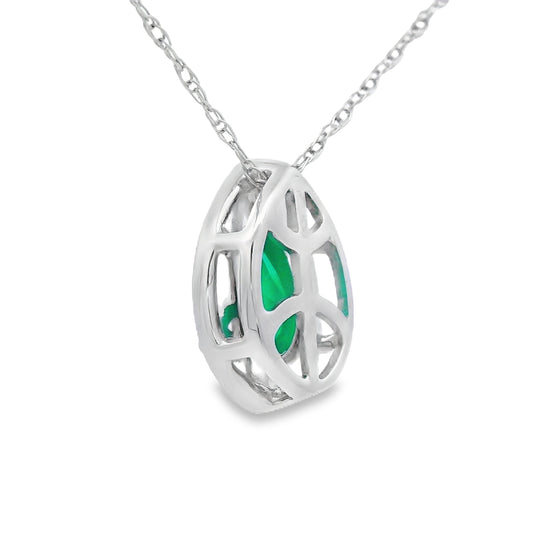 Chalcedony Diamond Fashion Pendants 10KT White Gold