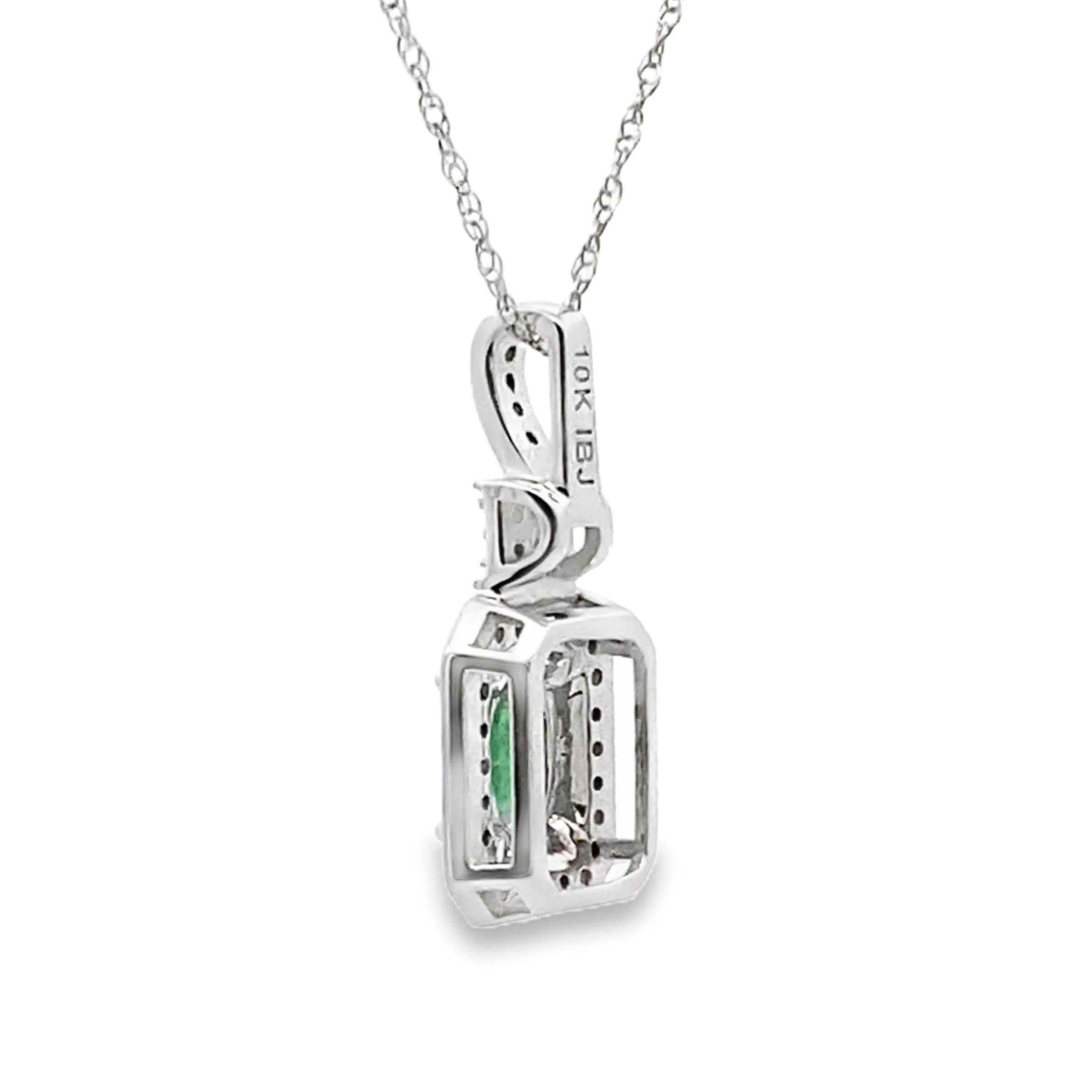 .57ct Emerald Diamond Fashion Pendants 10KT White Gold