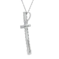 .50ct Diamond Cross Religious Pendant 14KT White Gold