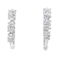 1.50ct Lab Grown Diamond Hoop Earrings 14KT White Gold