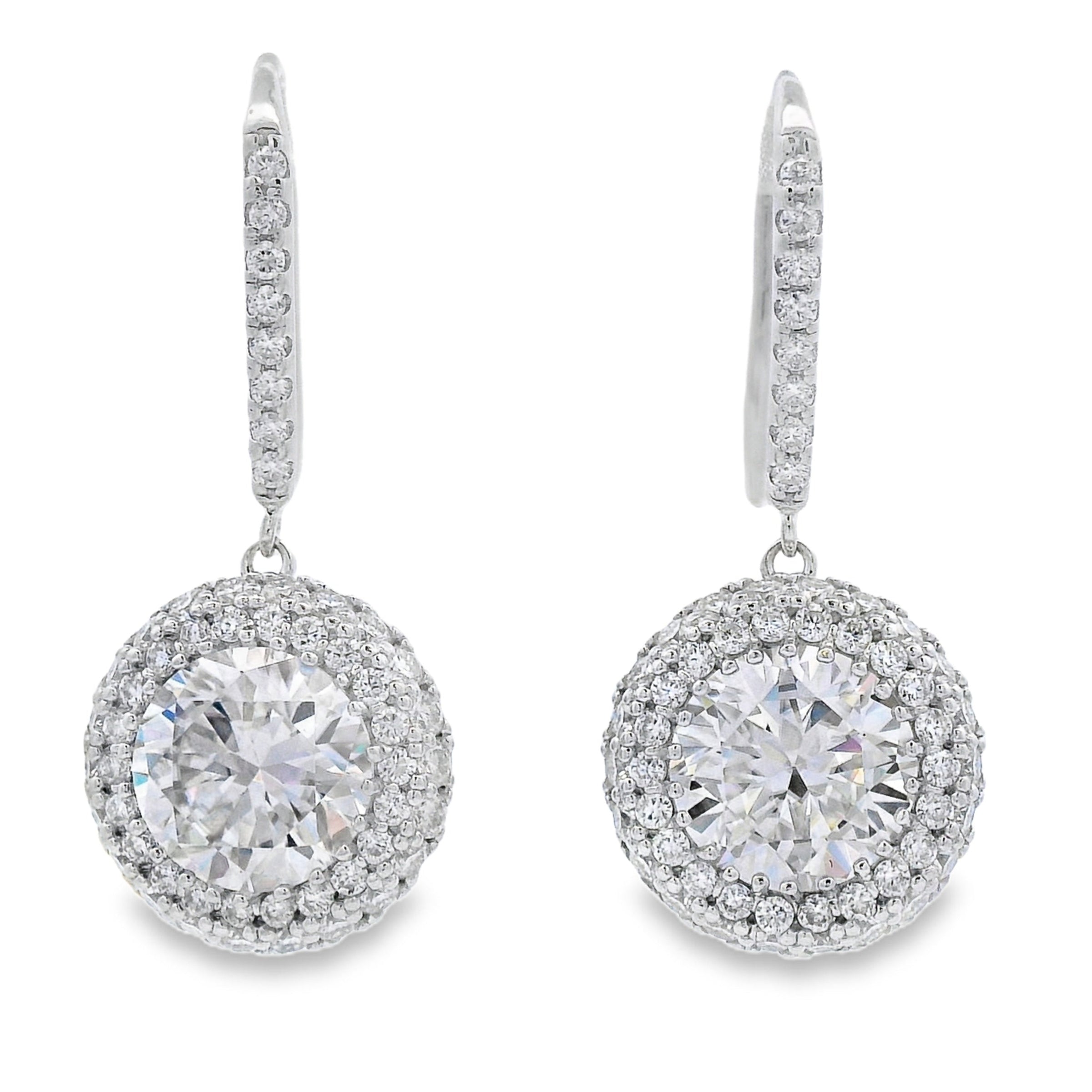 8.33ct Moissanite Dangle Earrings Sterling Silver