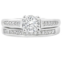 Genuine Cubic Zirconia CZ SS Bridal Sterling Silver