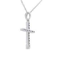 .11ct Diamond Cross Religious Pendant 14KT White Gold