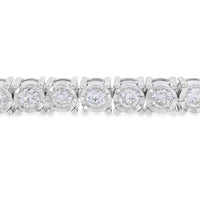 Lab Grown Diamond Tennis Bracelet Sterling Silver