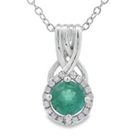 .58ct Emerald Zircon Fashion Pendants Sterling Silver