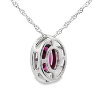 .52ct Garnet Diamond Fashion Pendants 10KT White Gold