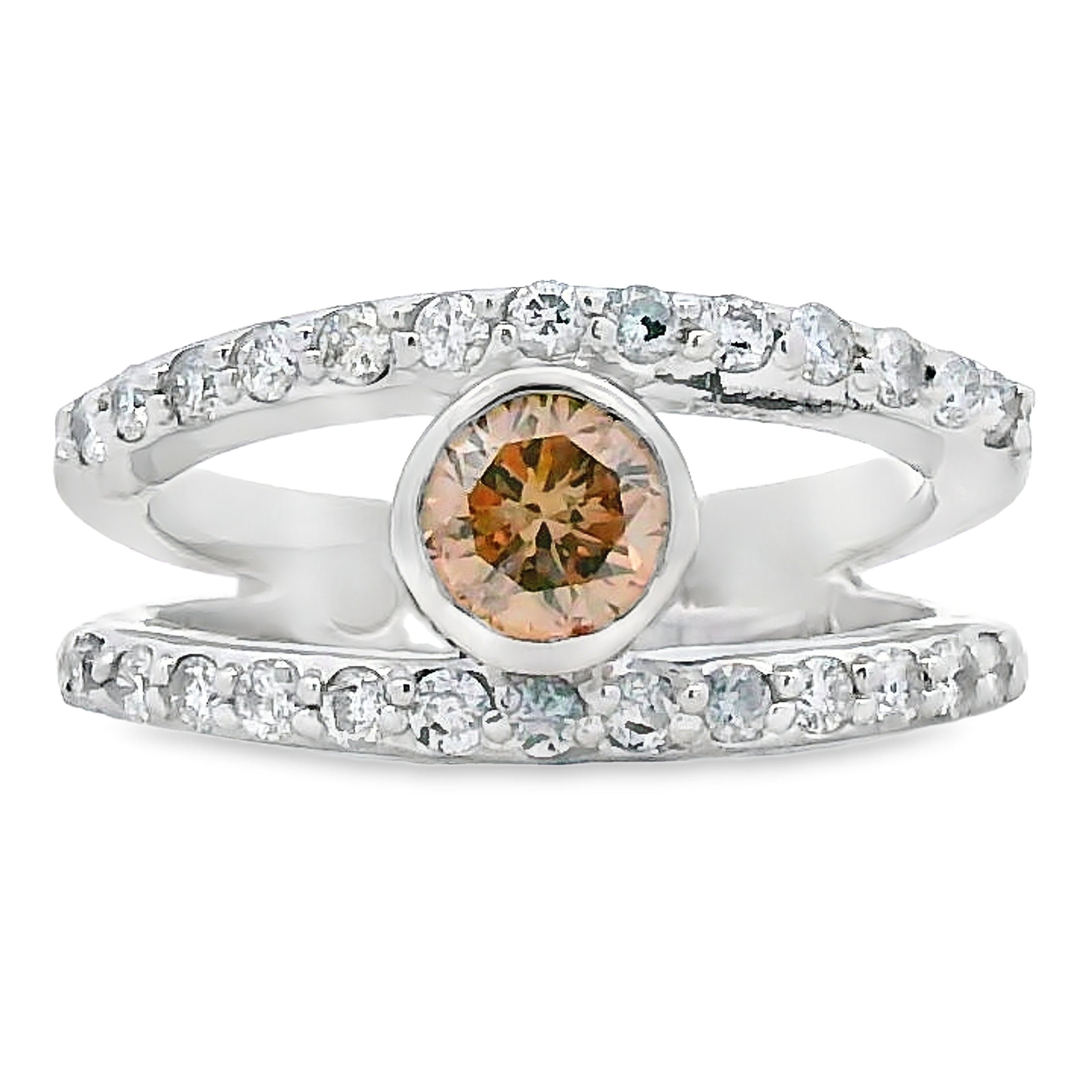 Natural .90ct Diamond Diamond Ring 14KT White Gold