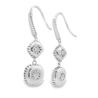 8.51ct Moissanite Dangle Earrings Sterling Silver