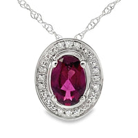 .52ct Garnet Diamond Fashion Pendants 10KT White Gold