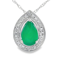 Chalcedony Diamond Fashion Pendants 10KT White Gold