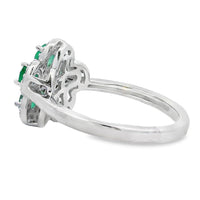 Genuine 1.01ct Emerald Zircon Ring Sterling Silver