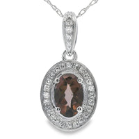 .42ct Quartz Diamond Fashion Pendants 10KT White Gold