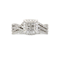 1.00ct Diamond Engagement Ring Set 10KT White Gold