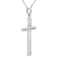 .25ct Diamond Cross Religious Pendant 14KT White Gold