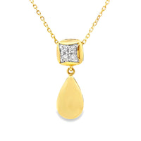 Natural .04ct Diamond Fashion Pendants 10KT Yellow Gold
