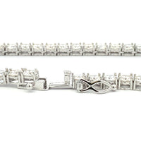 45.00ct Moissanite Tennis Necklace Sterling Silver