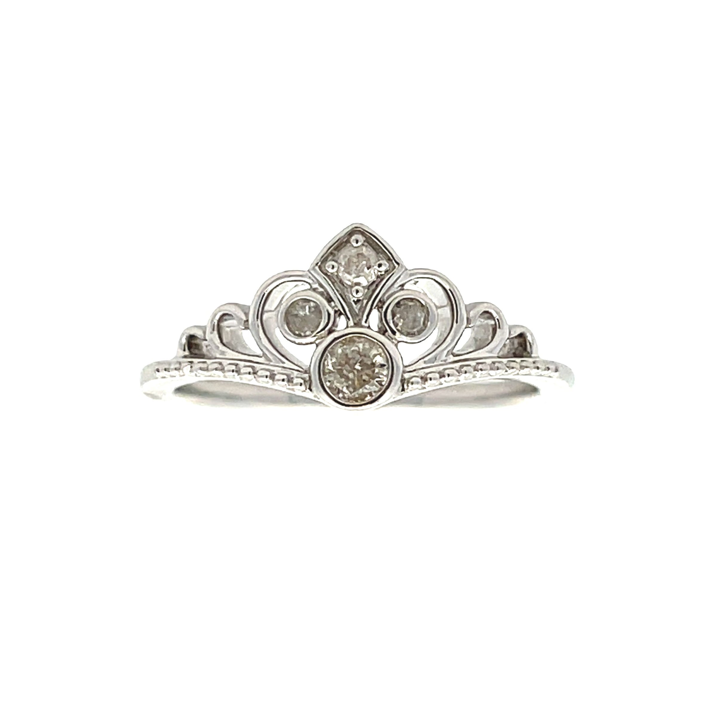 Genuine .17ct Diamond Ring Sterling Silver
