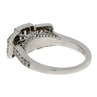 Natural 1.00ct Diamond 3 Stone Ring 14KT White Gold