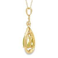 Peridot Diamond Fashion Pendants 14KT Yellow Gold