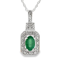 .57ct Emerald Diamond Fashion Pendants 10KT White Gold