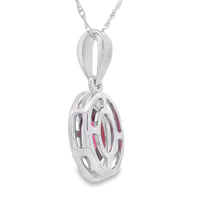 .58ct Garnet Diamond Fashion Pendants 10KT White Gold