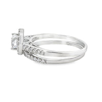 Genuine Cubic Zirconia CZ SS Bridal Sterling Silver
