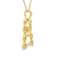 Genuine .03ct Diamond Animal Pendant 10KT Yellow Gold