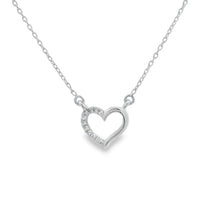 .03ct Diamond Heart Love Pendant 14KT White Gold
