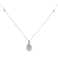 Genuine .32ct Diamond Fashion Pendants 14KT White Gold