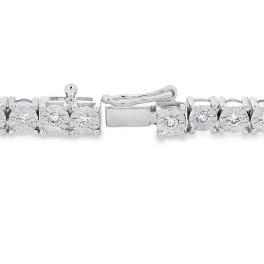 Lab Grown Diamond Tennis Bracelet Sterling Silver