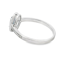 .63ct London Blue Topaz Diamond Ring 10KT White Gold