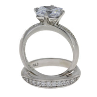 Natural Cubic Zirconium CZ SS Bridal Sterling Silver