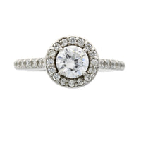 Genuine Cubic Zirconium Ring Sterling Silver