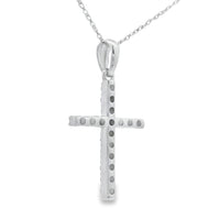 .25ct Diamond Cross Religious Pendant 14KT White Gold