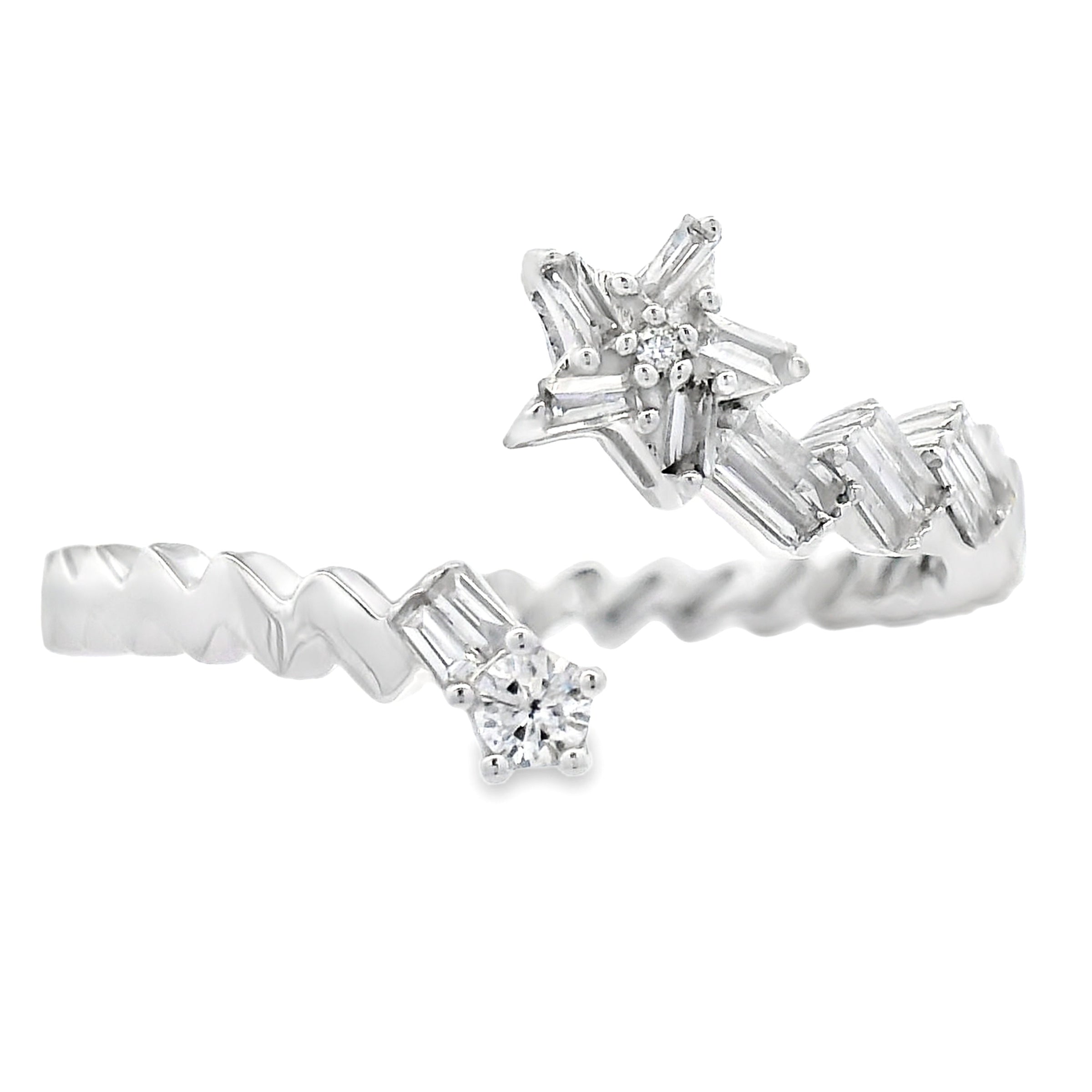 Natural .17ct Diamond Ring 14KT White Gold